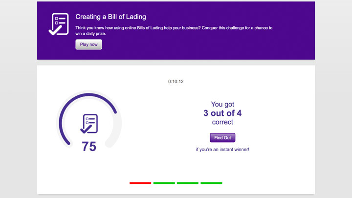 A screenshot of the score page.